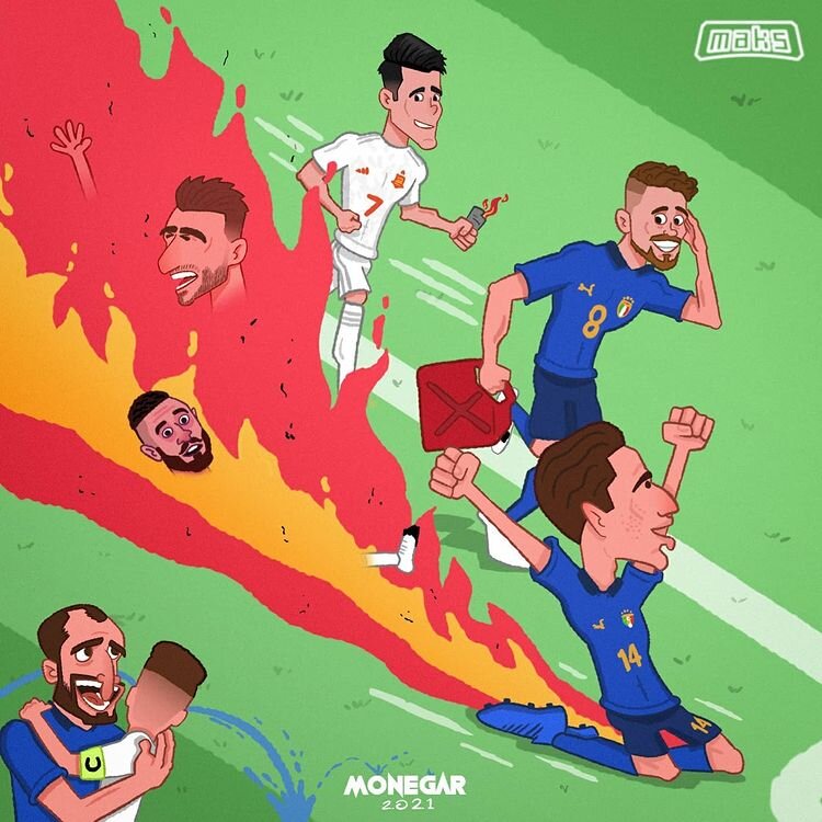 آتش‌بازی ایتالیایی‌ها در نیمه نهایی یورو را ببینید!