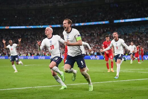 انگلیس یک قدم تا رسیدن به رویای قهرمانی در یورو
