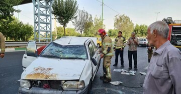 تصادف وحشت‌ناک در بزگراه شهید آوینی تهران