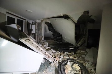گزارش تصویری از حادثه انفجار در یک ساختمان واقع در محله شهران جنوبی