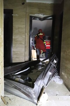 گزارش تصویری از حادثه انفجار در یک ساختمان واقع در محله شهران جنوبی