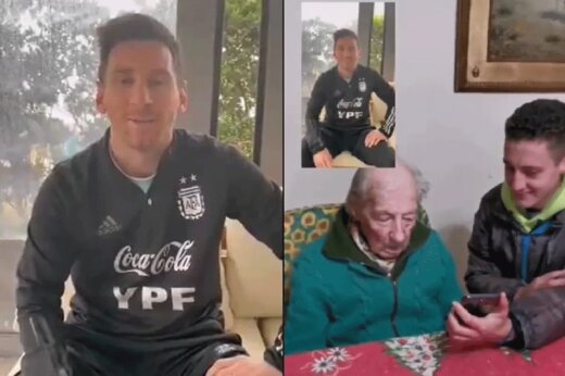 ببینید | پیام تشکر ویدیویی لیونل مسی برای طرفدار یکصدساله‌اش