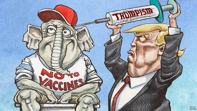 ماجرای کاریکاتور جنجالی اکونومیست با طرح ترامپ / عکس