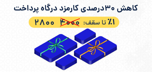 تخفیف ویژه کاهش 30درصدی کارمزد درگاه پرداخت برای کسب و کارهای اینترنتی (مادام العمر)