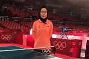 قضاوت داور زن ایرانی در نیمه‌نهایی تنیس روی میز /عکس