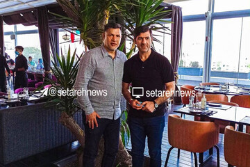 عکس | دیدار کریم باقری و علی دایی در رستوران شهریار
