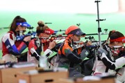 تصاویر | رقابت دختران ایران در تفنگ سه‌وضعیت در المپیک
