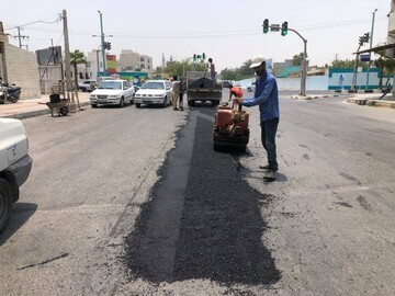 آغاز پویش مرمت نوارهای حفاری در معابر شهر قشم آغاز پویش مرمت نوارهای حفاری در معابر شهر قشم