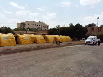 بیمارستان صحرایی برای بیماران مبتلا به کرونا در شهرکرد راه‌اندازی شد