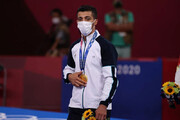 تصاویر | مدال طلای المپیک بر گردن محمدرضا گرایی
