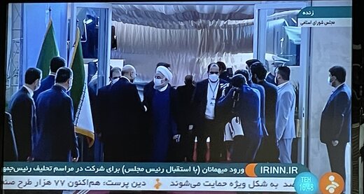 قالیباف به استقبال حسن روحانی رفت +عکس