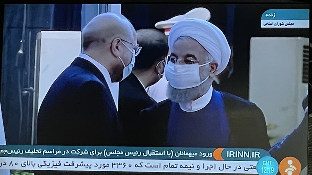 قالیباف به استقبال حسن روحانی رفت +عکس