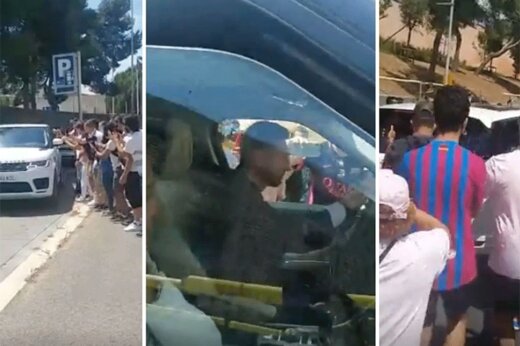 ببینید | واکنش احساسی هواداران بارسا به جدایی مسی؛ تعقیب ماشین اسطوره