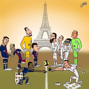 دورهمی مسی، راموس و نیمار در پاریس را ببینید!