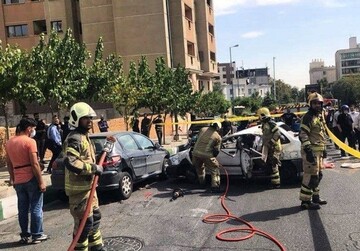 | واژگونی مرگبار پراید حامل گوشت بعد از تصادف با پژو ۲۰۶