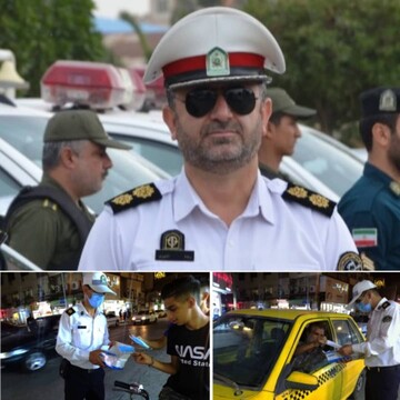 تکریم پلیس راهور آبادان از رانندگانی که استفاده از ماسک اولویت شان است