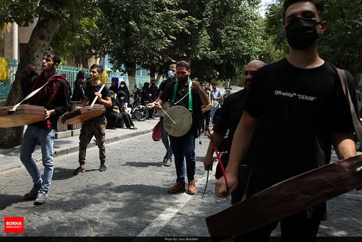 مراسم عزاداری ظهر تاسوعا حسینی (ع) در بازار تهران