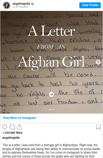 آنجلینا جولی به اینستاگرام پیوست/ نخستین حضور بازیگر مشهور در یک شبکه اجتماعی