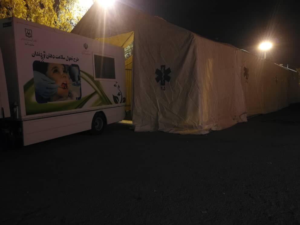 نصب و راه اندازی چادر راپال در مقابل اورژانس بیمارستان طالقانی آبادان