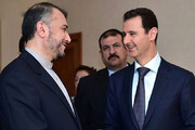 ببینید | استقبال ویژه بشار اسد رئیس جمهور سوریه از امیر عبداللهیان