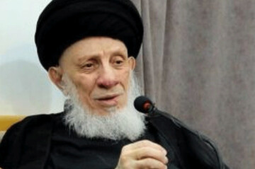 عکس | حجت الاسلام پناهیان در مراسم خاکسپاری آیت الله محمد سعید حکیم