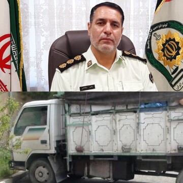 ‍ توفیف کامیون حامل کالای قاچاق در خرم آباد 