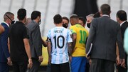 ببینید | ضربه ایستگاه تماشایی لیونل مسی پیش از شروع مسابقه برزیل و آرژانتین