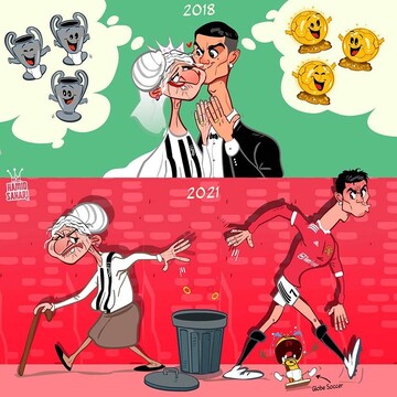 ببینید رونالدو با بانوی پیر بهم زد!