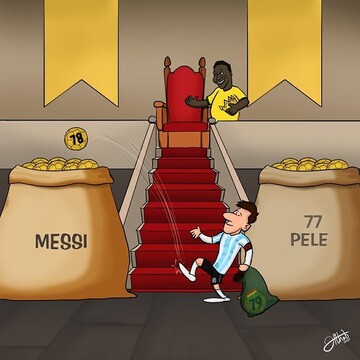 ببینید پله تاج پادشاهی را به مسی داد!