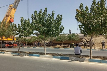 عکس | تصاویری از خروج قطار نفت‌کش در شهر قدس از ریل