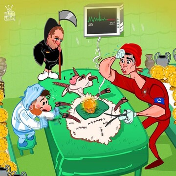 ببینید: مسی و رونالدو در حال جراحی!