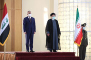 تصاویر | استقبال رسمی آیت الله رئیسی از نخست وزیر عراق
