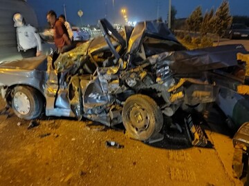 تصادف وحشتناک در جاده ورامین و نجات معجزه‌آسای سرنشینان