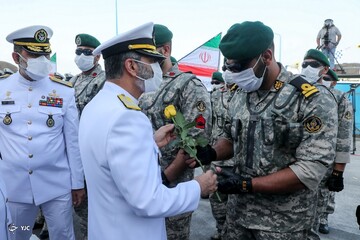 تصاویر | آیین استقبال از «ناوگروه ۷۵ نداجا»