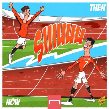 ببینید: رونالدوی دیروز و امروز در لباس منچستر!