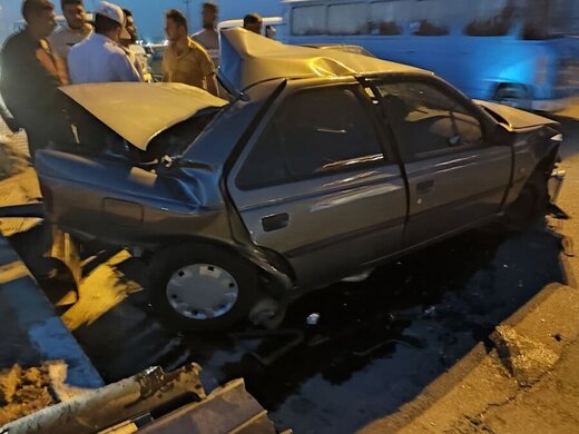 تصادف وحشتناک در جاده ورامین و نجات معجزه‌آسای سرنشینان