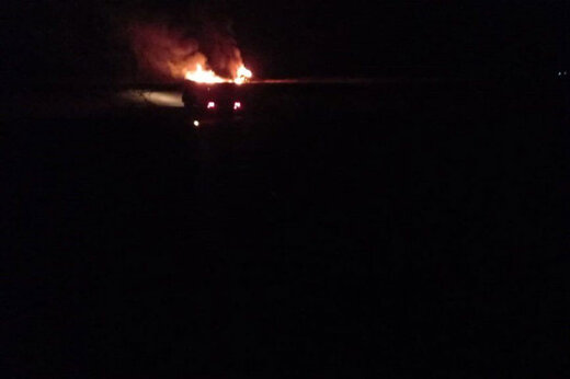 ببینید | لحظه حمله هوایی آمریکل به نقطه مرزی بین سوریه و عراق