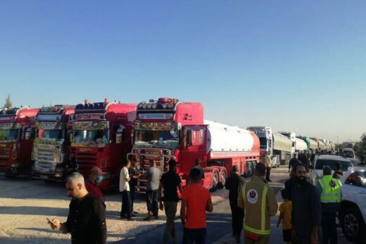 ببینید | استقبال مردم لبنان از ورود کاروان سوخت ایرانی 