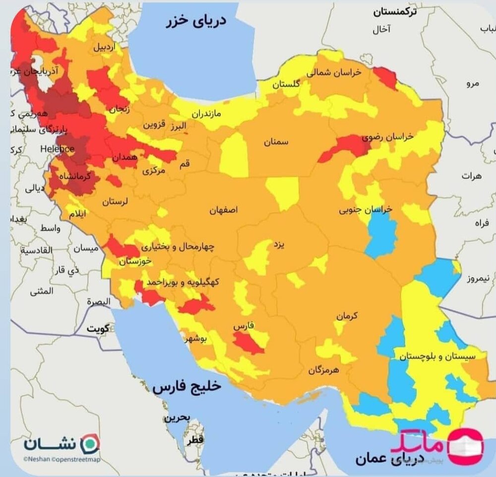 خروج برخی کلان‌شهرها از وضعیت قرمز کرونایی