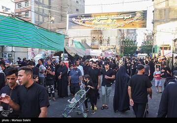 موکبهای خدمت رسانی به زائرین اربعین حسینی در اطراف بین الحرمین