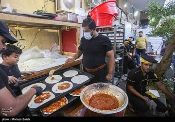 موکبهای خدمت رسانی به زائرین اربعین حسینی در اطراف بین الحرمین