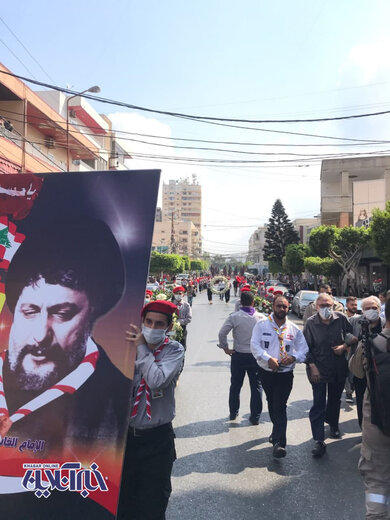 تصاویر | مراسم تشییع پیکر همسر امام موسی صدر هم اکنون در لبنان