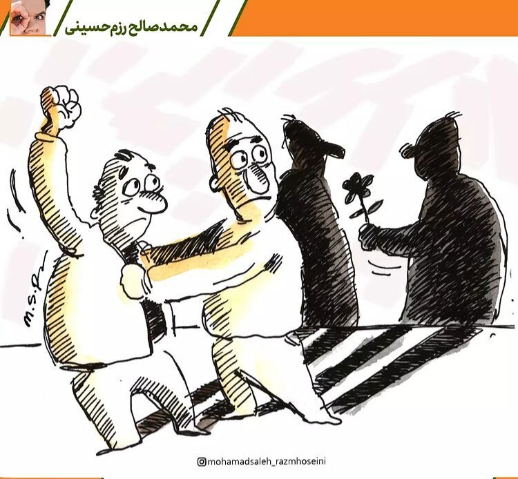 محمدصالح رزم‌حسینی به مناسبت 12 اکتبر روز جهانی بدون خشونت، کارتونی را در...