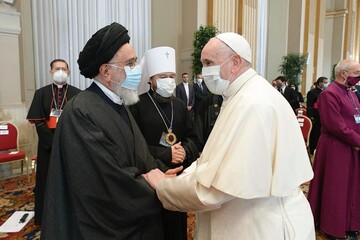 گردهمایی رهبران ادیان اصلی جهان در واتیکان با حضور آیت­ الله محقق ­داماد از ایران