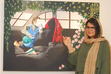 تصاویر | گزارش تصویری نمایشگاه نقاشی آثار «شیما شوقی‌بیگی» با عنوان «گاه خویش» / مراسم اختتامیه نمایشگاه ۱۴ مهرماه برگزار خواهد شد