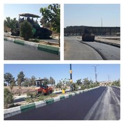 اجرای عملیات بهسازی معابر شهر جدید هشتگرد توسط شرکت عمران