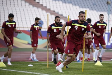 تصاویر | تمرین سر حال و جالب تیم ملی ایران پیش از مصاف با کره جنوبی در ورزشگاه آزادی