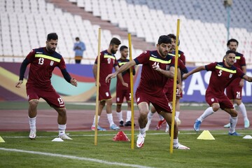 تصاویر | تمرین سر حال و جالب تیم ملی ایران پیش از مصاف با کره جنوبی در ورزشگاه آزادی