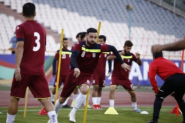 تصاویر | تمرین سر حال و جالب تیم ملی ایران پیش از مصاف با کره جنوبی در ورزشگاه آزادی