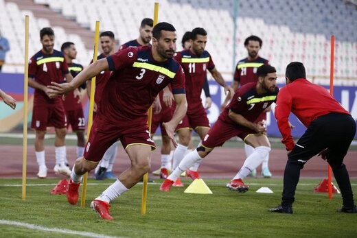 تصاویر | تمرین سر حال و جالب تیم ملی ایران پیش از مصاف با کره جنوبی در ورزشگاه آزادی